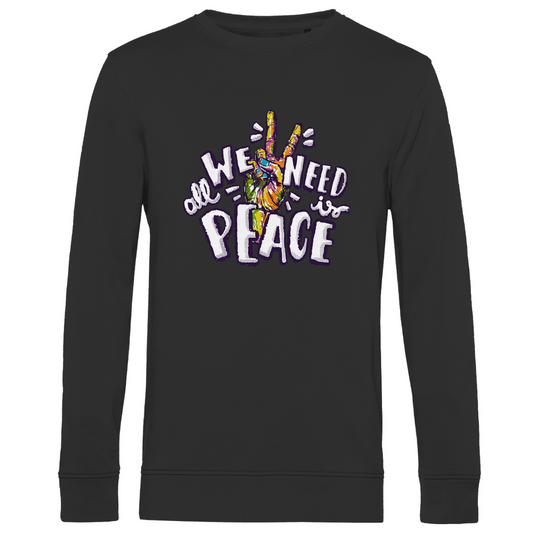 "Peace" Herren Premium Bio Sweatshirt